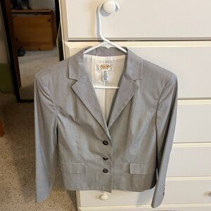 Talbots Light Gray Pinstripe Blazer